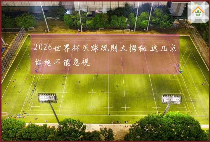 2026世界杯买球规则大揭秘 这几点你绝不能忽视